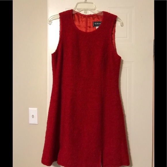 Versace Dresses & Skirts - Vintage Versace red wool dress size 48